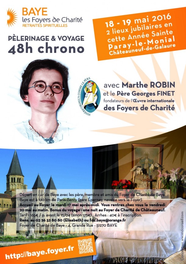 Année Sainte : Pèlerinage à Paray-le-Monial et voyage chez Marthe Robin